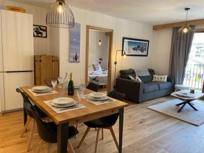 Skiverleih 3-Zimmer-Appartment für 4 Personen (ALPAGA) - Résidence Blanc Mont-Blanc - Chamonix - Wohnzimmer