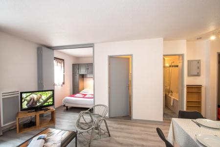 Ski verhuur Appartement 2 kabine kamers 2-4 personen - Résidence le Triolet - Chamonix - Woonkamer