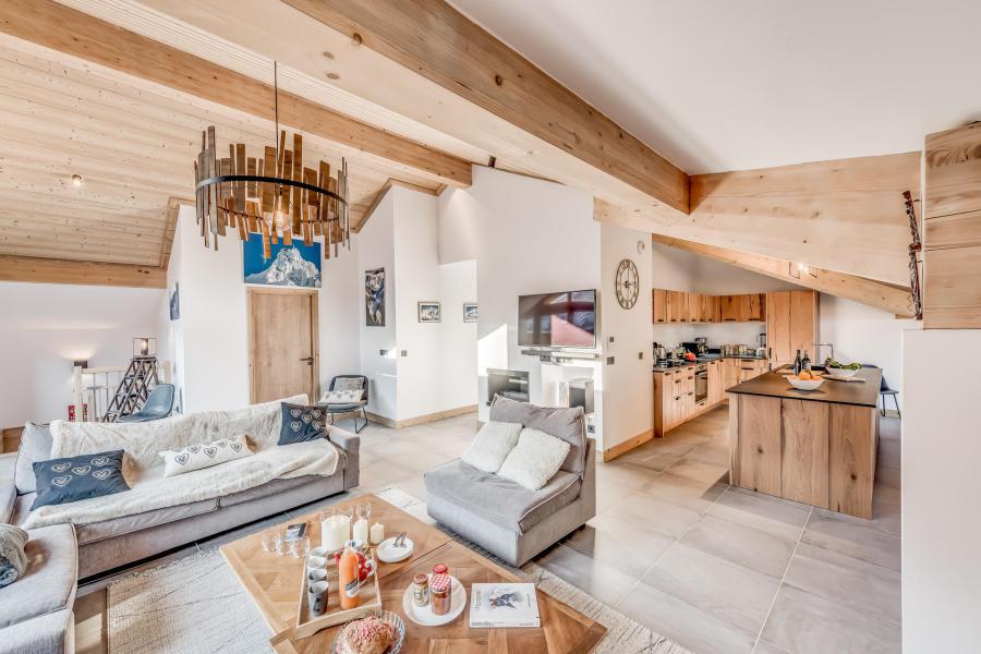Ski verhuur Appartement duplex 8 kamers 14 personen (11P) - Les Terrasses de la Vanoise - Champagny-en-Vanoise - Woonkamer