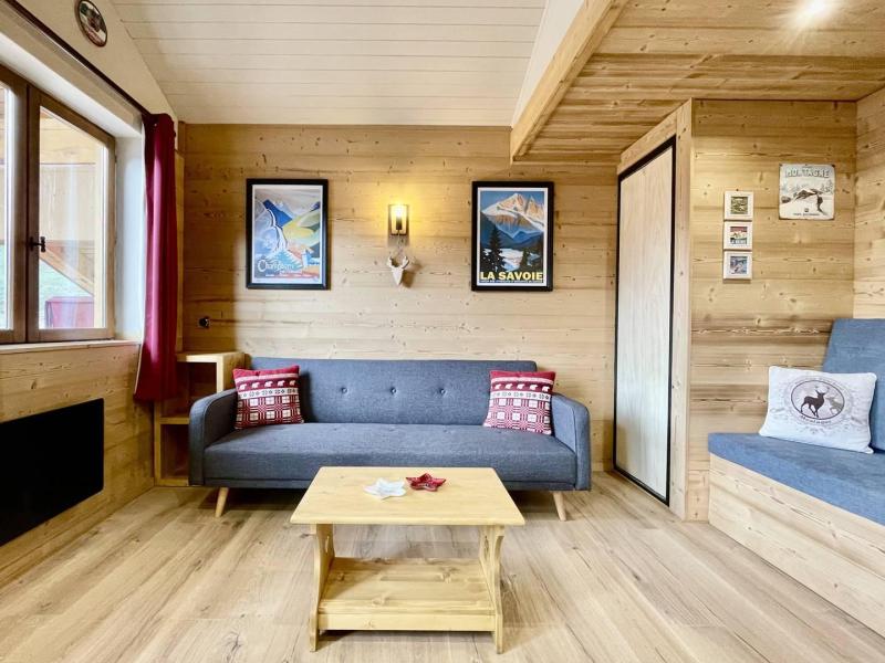 Rent in ski resort 4 room duplex apartment sleeping corner 8 people (18) - Résidence Club Alpina - Champagny-en-Vanoise - Living room