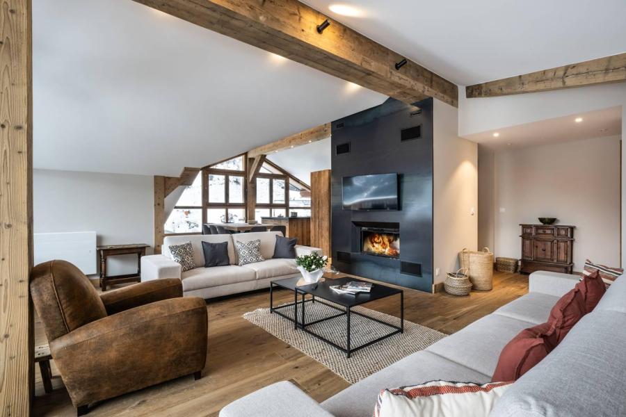 Ski verhuur Appartement 6 kamers 14 personen (7) - Résidence l'Ancolie - Champagny-en-Vanoise - Woonkamer