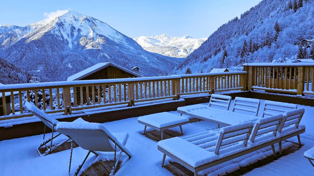 Skiverleih Appartement souplex 4 Zimmer Kabine 10 Personen (2) - Résidence l'Ancolie - Champagny-en-Vanoise - Terrasse