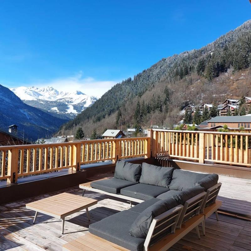 Skiverleih Appartement souplex 4 Zimmer Kabine 10 Personen (2) - Résidence l'Ancolie - Champagny-en-Vanoise - Terrasse