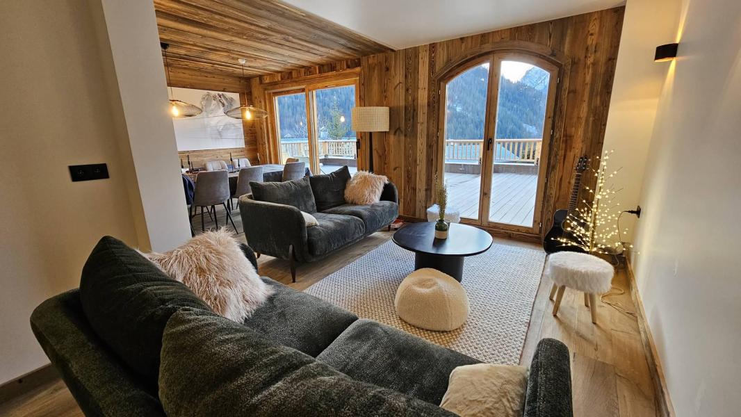 Ski verhuur Souplex 4-kamer appartement voor 10 personen (2) - Résidence l'Ancolie - Champagny-en-Vanoise - Woonkamer