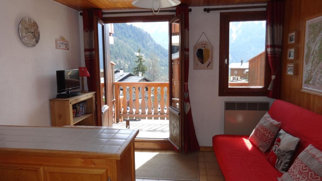 Rent in ski resort Studio sleeping corner 4 people (028CL) - Résidence le Centre - Champagny-en-Vanoise - Living room