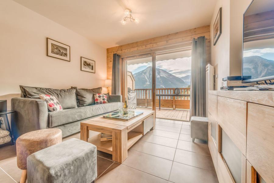 Ski verhuur Appartement 3 kamers 6 personen (B09P) - Résidence les Balcons Etoilés - Champagny-en-Vanoise - Woonkamer