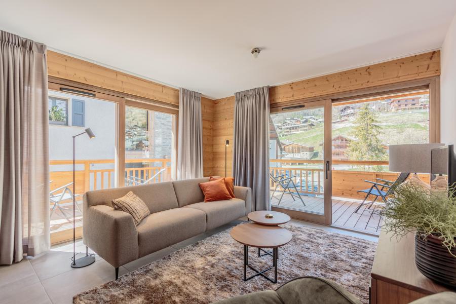 Ski verhuur Appartement 3 kamers 4 personen (A15) - Résidence les Terrasses de la Vanoise - Champagny-en-Vanoise - Woonkamer