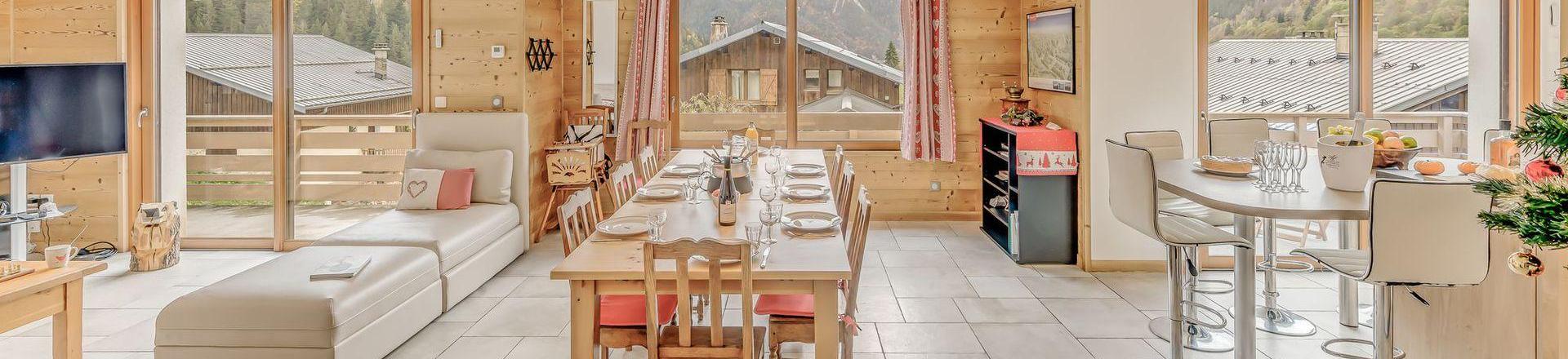 Rent in ski resort 6 room chalet 10 people (CH) - Chalet le Sérac - Champagny-en-Vanoise - Living room