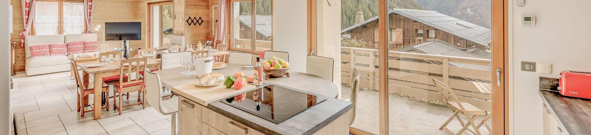 Rent in ski resort 6 room chalet 10 people (CH) - Chalet le Sérac - Champagny-en-Vanoise - Living room