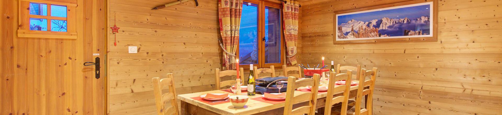 Rent in ski resort Chalet Rosa Villosa - Champagny-en-Vanoise - Dining area