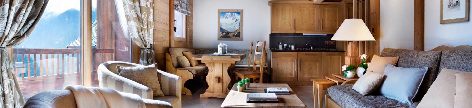 Rent in ski resort Résidence les Alpages de Champagny - Champagny-en-Vanoise - Living room