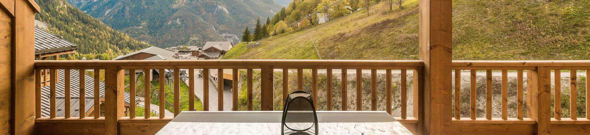 Skiverleih 3-Zimmer-Appartment für 6 Personen (B09P) - Résidence les Balcons Etoilés - Champagny-en-Vanoise - Terrasse