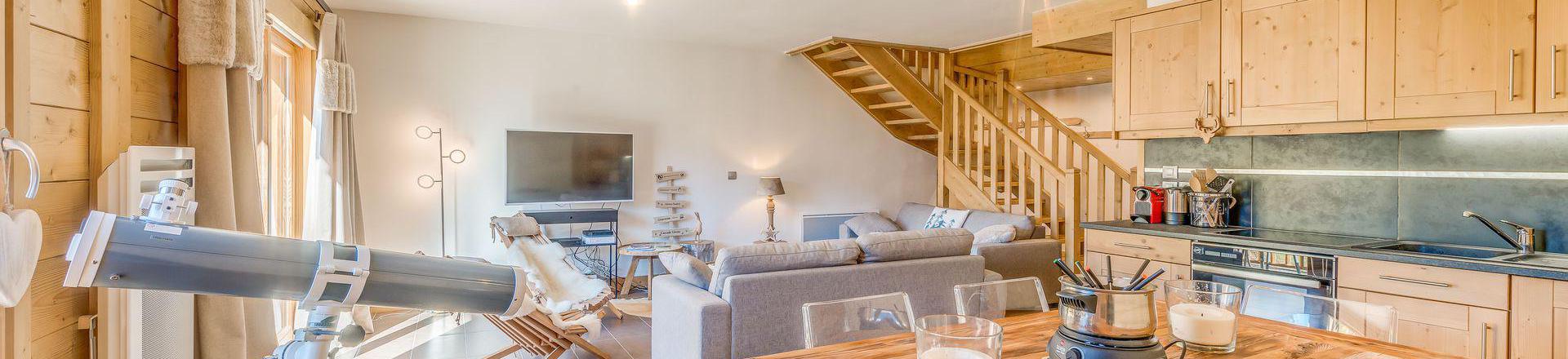 Ski verhuur Appartement duplex 4 kamers 10 personen (B24P) - Résidence les Balcons Etoilés - Champagny-en-Vanoise - Appartementen