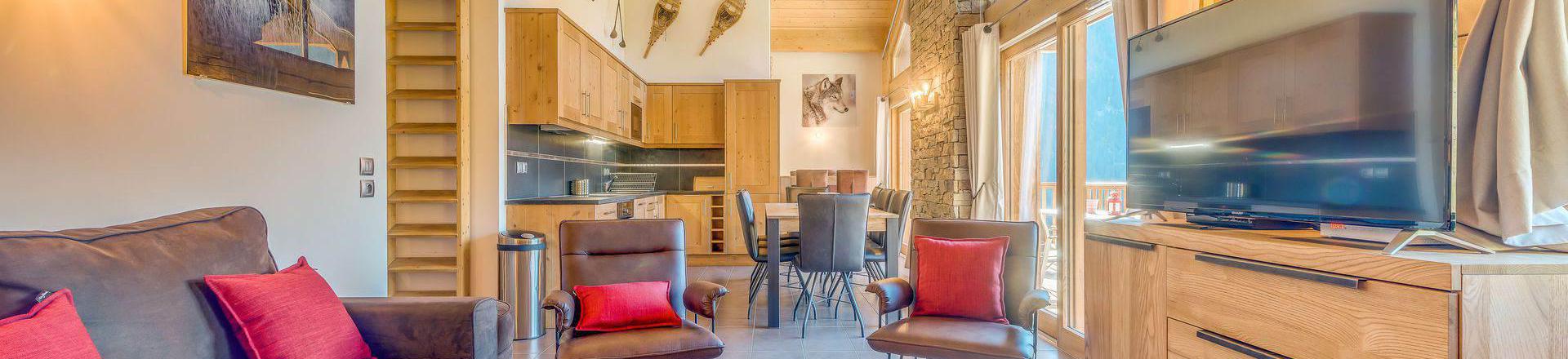 Ski verhuur Appartement duplex 5 kamers 10 personen (B25P) - Résidence les Balcons Etoilés - Champagny-en-Vanoise - Appartementen