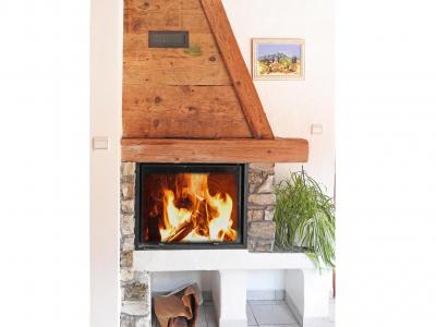 Rent in ski resort Chalet Carella - Champagny-en-Vanoise - Fireplace