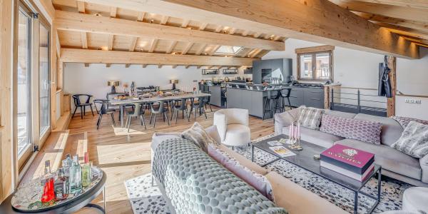 Skiverleih 8 Zimmer Chalet für 10 Personen (Grandparadis Premium) - Chalet L'Etoile D'Argent - Champagny-en-Vanoise - Wohnzimmer