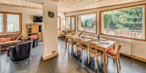 Ski verhuur Chalet 5 kamers 10 personen (CH) - Chalet les Lauzes - Champagny-en-Vanoise - Woonkamer