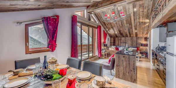 Ski verhuur Appartement 4 kamers 7 personen (042P) - Résidence le Chardonnet - Champagny-en-Vanoise - Woonkamer