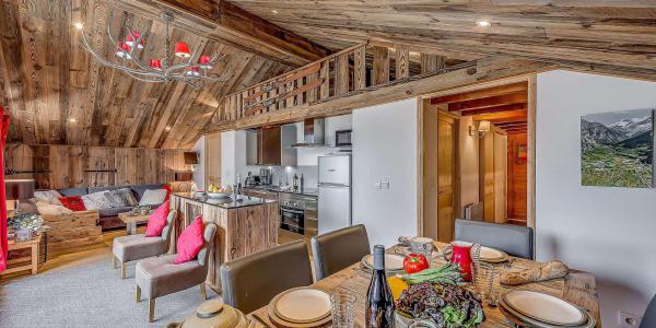 Ski verhuur Appartement 4 kamers 7 personen (042P) - Résidence le Chardonnet - Champagny-en-Vanoise - Woonkamer