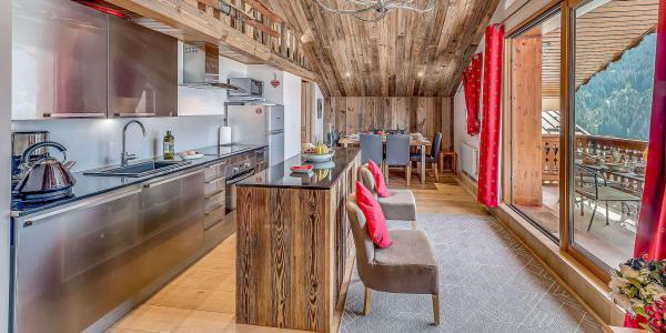 Ski verhuur Appartement 4 kamers 7 personen (042P) - Résidence le Chardonnet - Champagny-en-Vanoise - Woonkamer