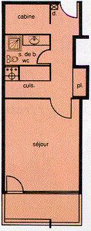 Аренда на лыжном курорте Квартира студия со спальней для 4 чел. (207) - Résidence l'Eterlou - Chamrousse - план