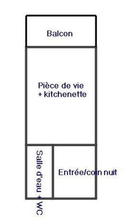 Skiverleih Studio Schlafnische 4 Personen (1229) - Résidence le Vernon - Chamrousse - Plan