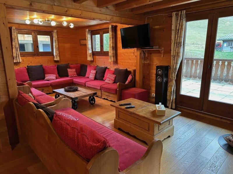 Skiverleih Triplex-Chalet 8 zimmer 15 Personnen - Chalet Braconnier - Châtel - Wohnzimmer