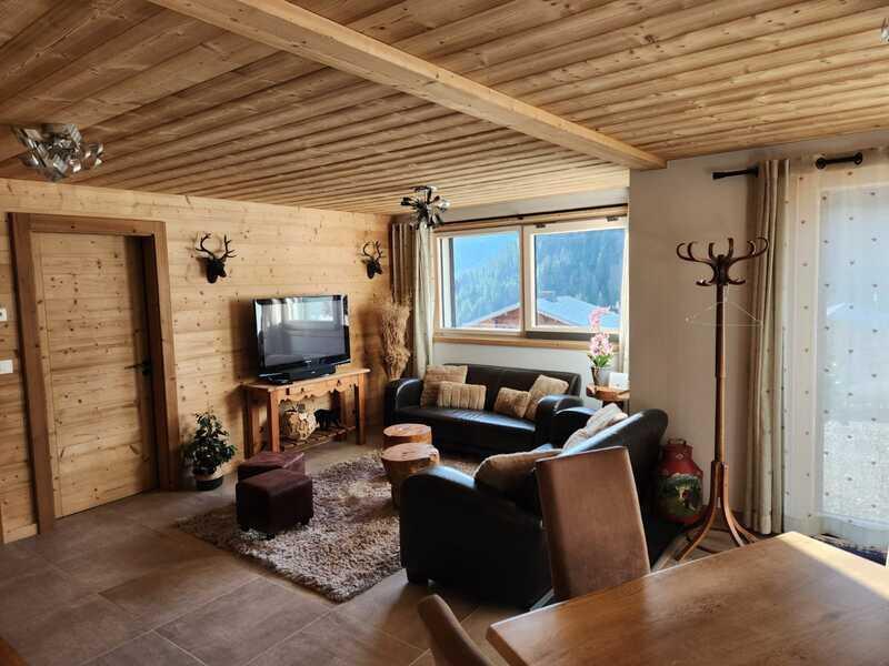 Rent in ski resort 3 room apartment 4 people - Chalet Dufour - Châtel - Living room
