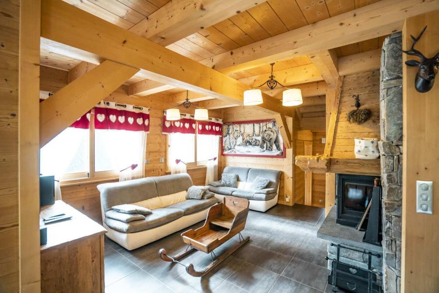 Ski verhuur Chalet triplex 7 kamers 15 personen - Chalet Etagne - Châtel - Woonkamer