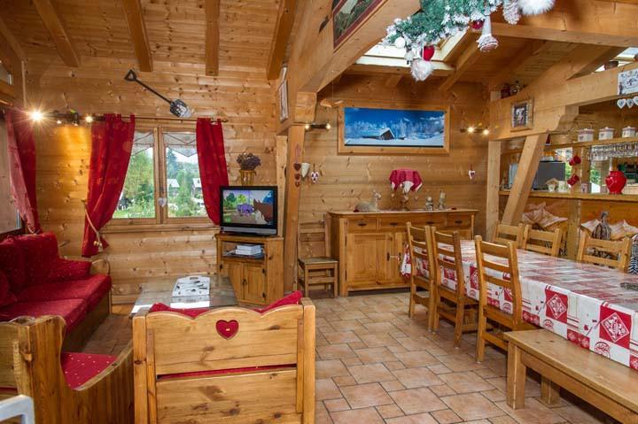 Аренда на лыжном курорте Апартаменты дуплекс 8 комнат 16 чел. - Chalet l'Hermine des Vorres - Châtel - Салон