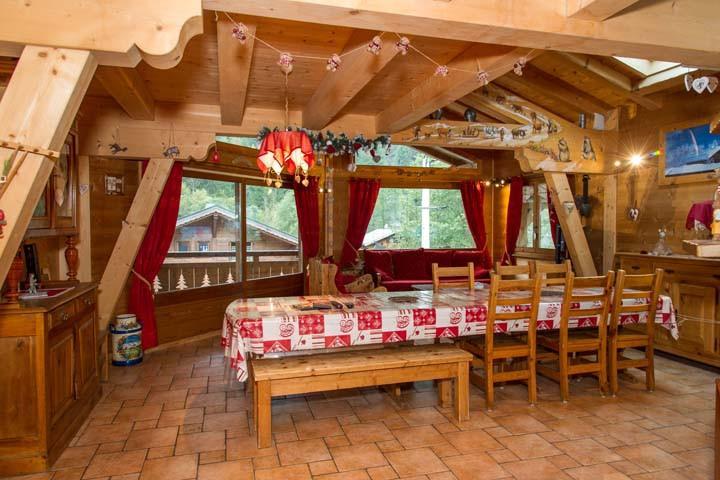 Ski verhuur Appartement duplex 8 kamers 16 personen - Chalet l'Hermine des Vorres - Châtel - Woonkamer