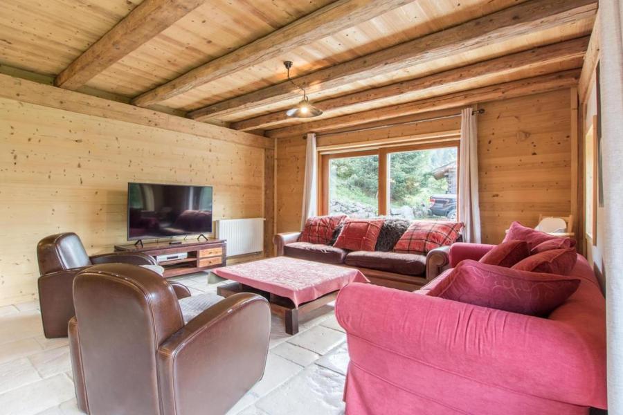 Rent in ski resort 5 room apartment 13 people (Logement 13 personnes) - Chalet LA FERME DU CREUX DU NANT - Châtel - Living room