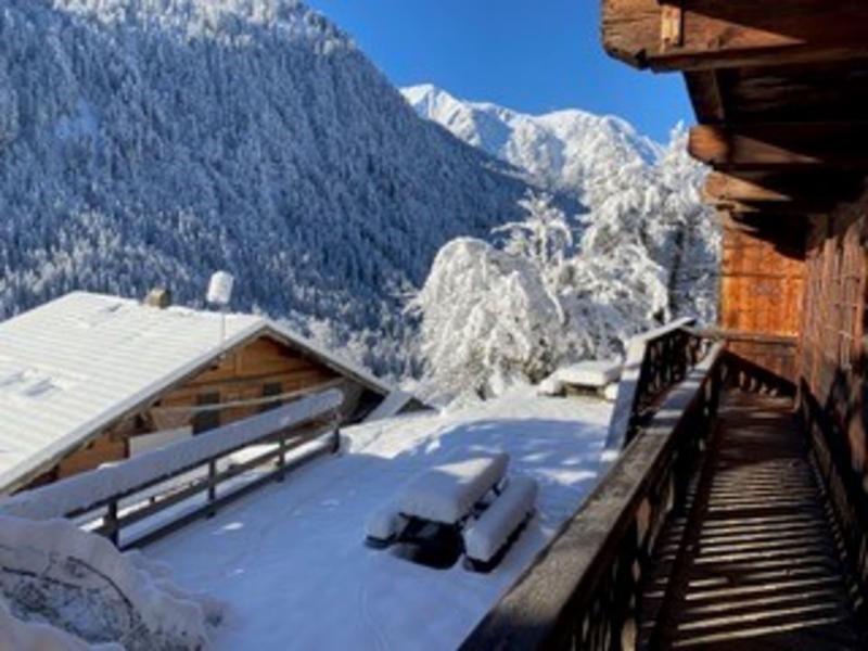 Аренда на лыжном курорте Апартаменты 3 комнат с мезонином 8 чел. - Chalet la Miette - Châtel - зимой под открытым небом