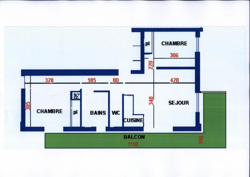Wynajem na narty Apartament 3 pokojowy 6 osób (6) - Résidence Echo des Montagnes - Châtel - Plan