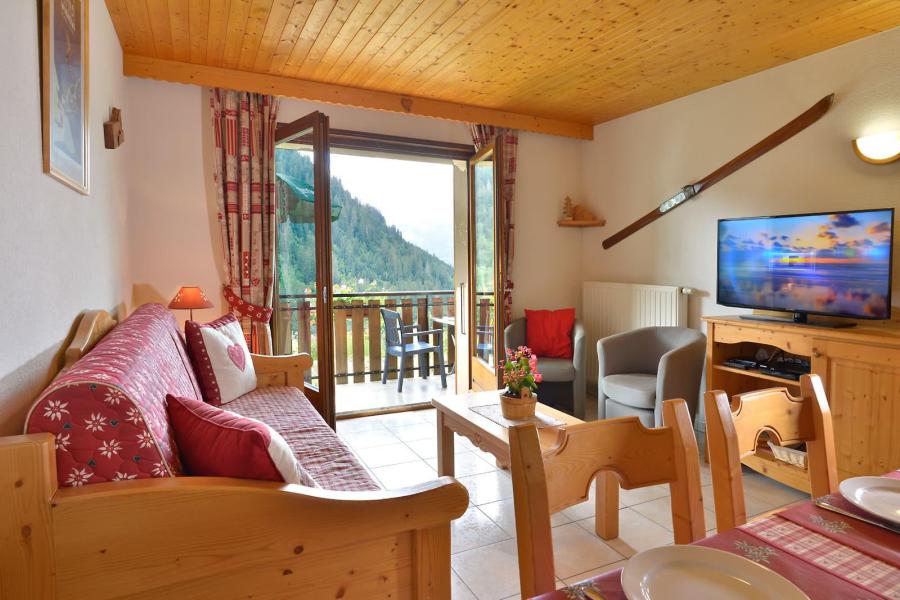 Ski verhuur Appartement 3 kamers bergnis 7 personen (003) - Résidence le Blanchot - Châtel - Woonkamer