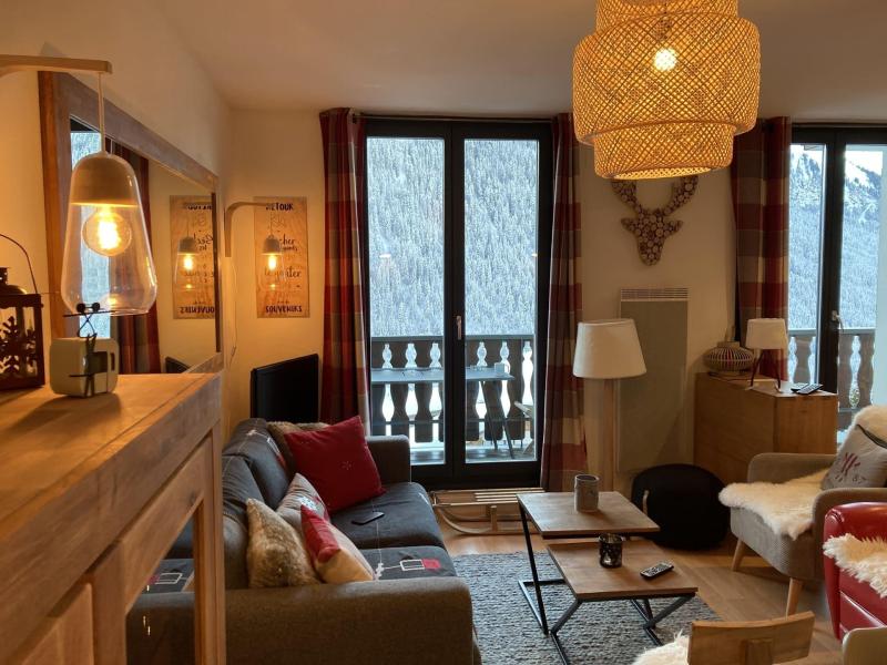 Rent in ski resort 3 room apartment 6 people - Résidence Le Morclan - Châtel - Living room