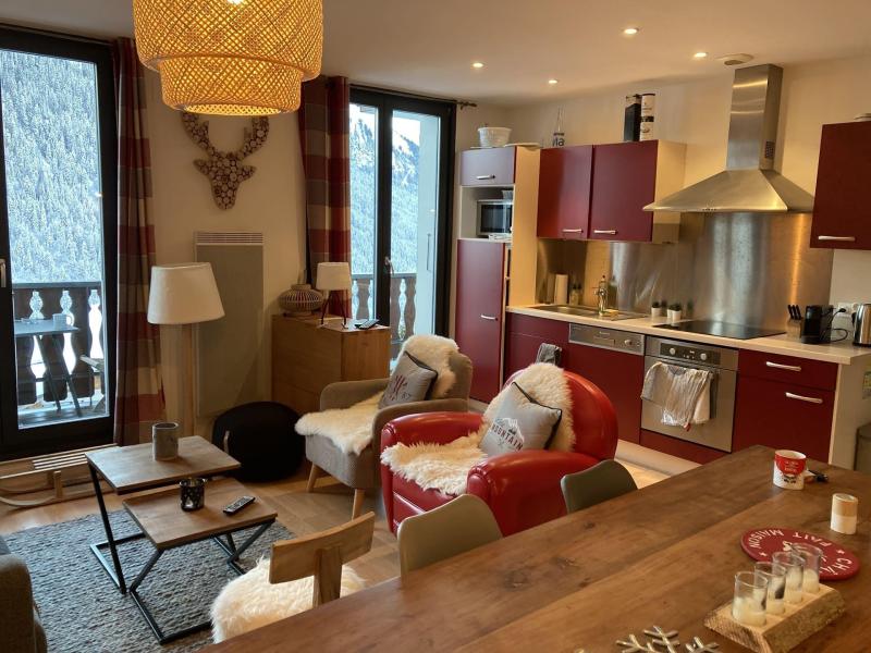 Ski verhuur Appartement 3 kamers 6 personen - Résidence Le Morclan - Châtel - Woonkamer