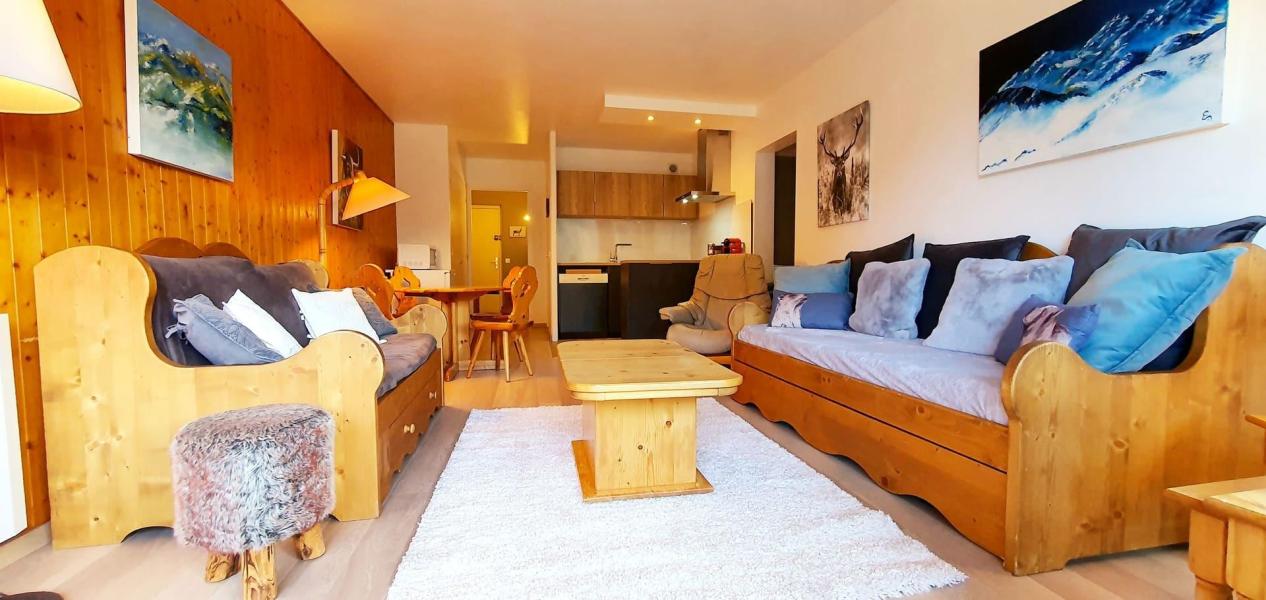 Skiverleih 3-Zimmer-Appartment für 6 Personen - Résidence le Soli - Châtel - Wohnzimmer