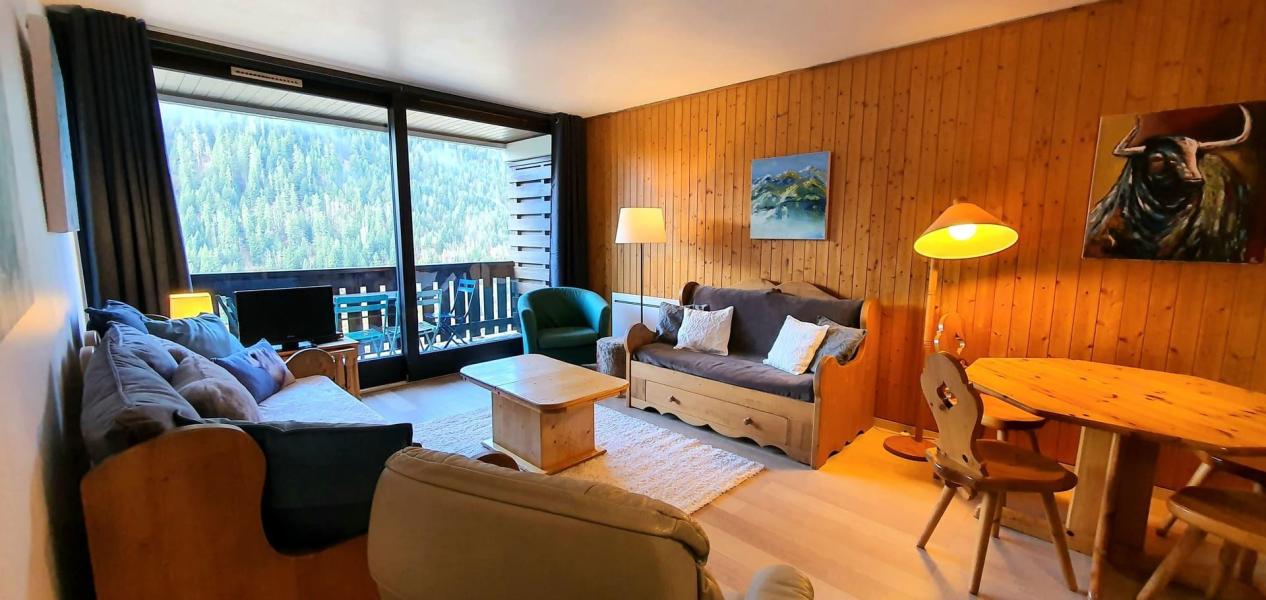 Ski verhuur Appartement 3 kamers 6 personen - Résidence le Soli - Châtel - Woonkamer