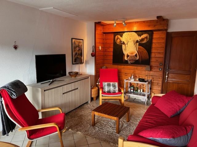 Ski verhuur Appartement 3 kamers 6 personen (30) - Résidence Yéti - Châtel - Woonkamer