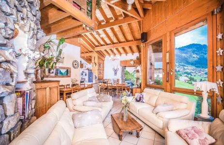 Skiverleih Chalet la COUQUEILLE - Châtel - Wohnzimmer
