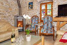 Rent in ski resort Chalet Petit Châtel - Châtel - Living room