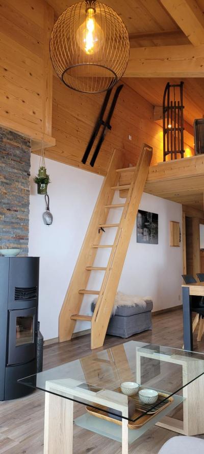 Location au ski Appartement 3 pièces mezzanine 6 personnes - Résidence Champs Fleuris - Châtel - Séjour