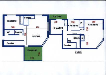 Wynajem na narty Apartament duplex 5 pokojowy 10 osób (5) - Résidence Echo des Montagnes - Châtel - Plan