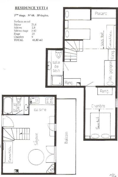 Rent in ski resort 3 room duplex apartment 6 people (YT4068) - Résidence Yéti - Châtel