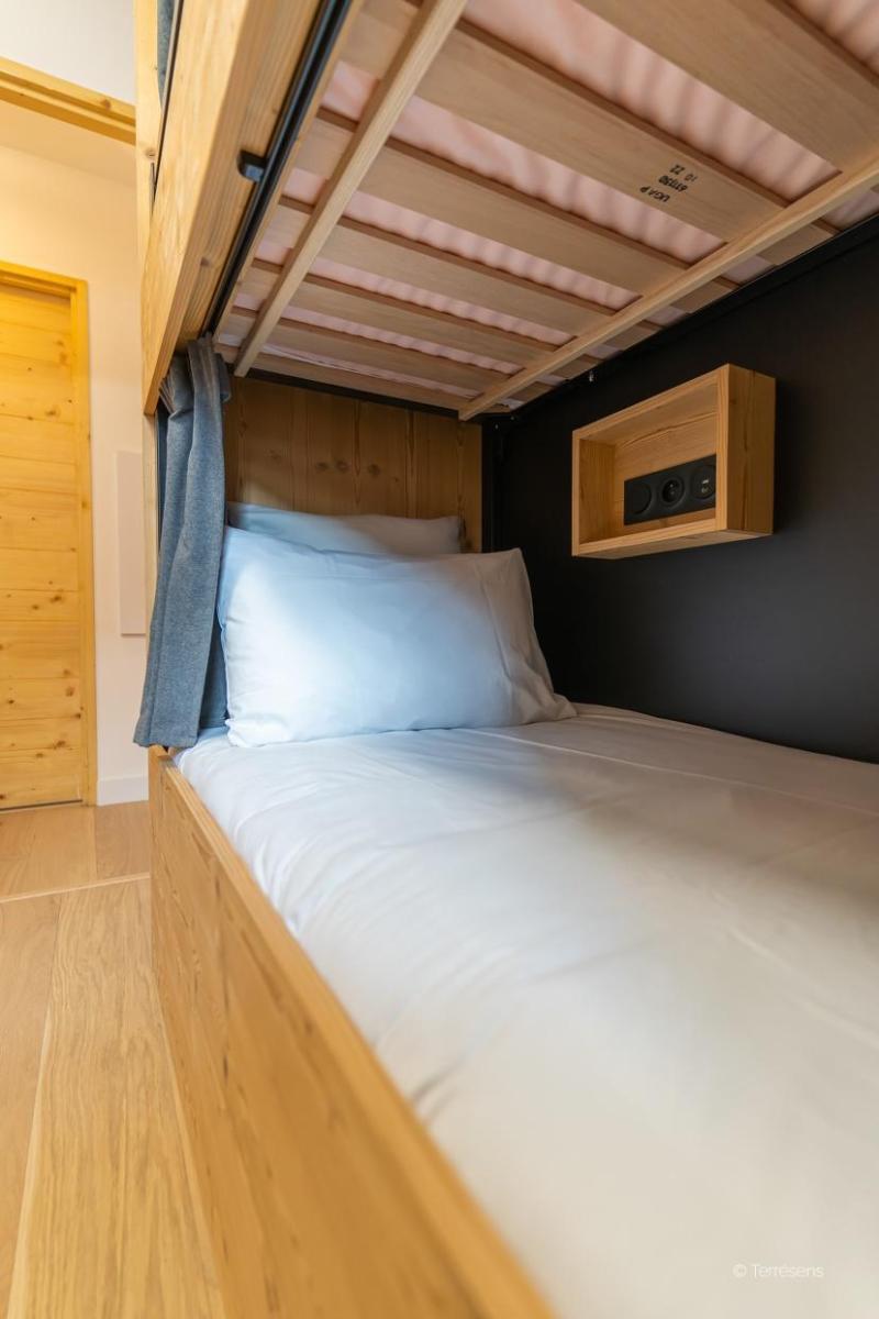 Skiverleih 2-Zimmer-Holzhütte für 6 Personen - Daddy Pool Terresens Les Roches Blanches - Combloux - Offener Schlafbereich