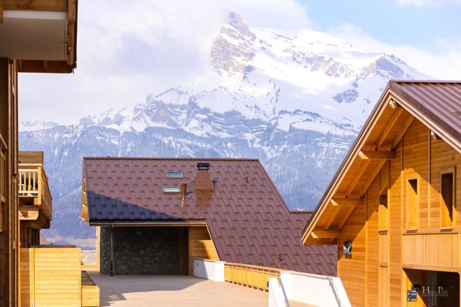 Wynajem na narty Résidence Terresens Fermes du Mont Blanc - Combloux - Zima na zewnątrz