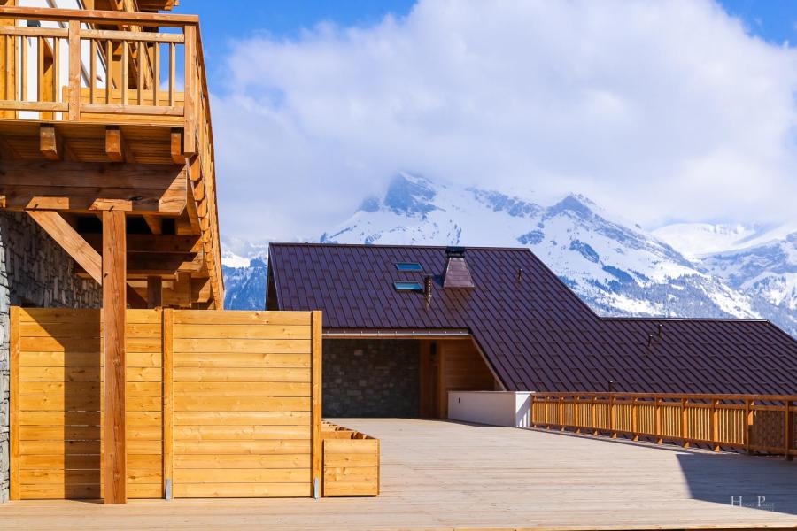 Vakantie in de bergen Résidence Terresens Fermes du Mont Blanc - Combloux - Buiten winter