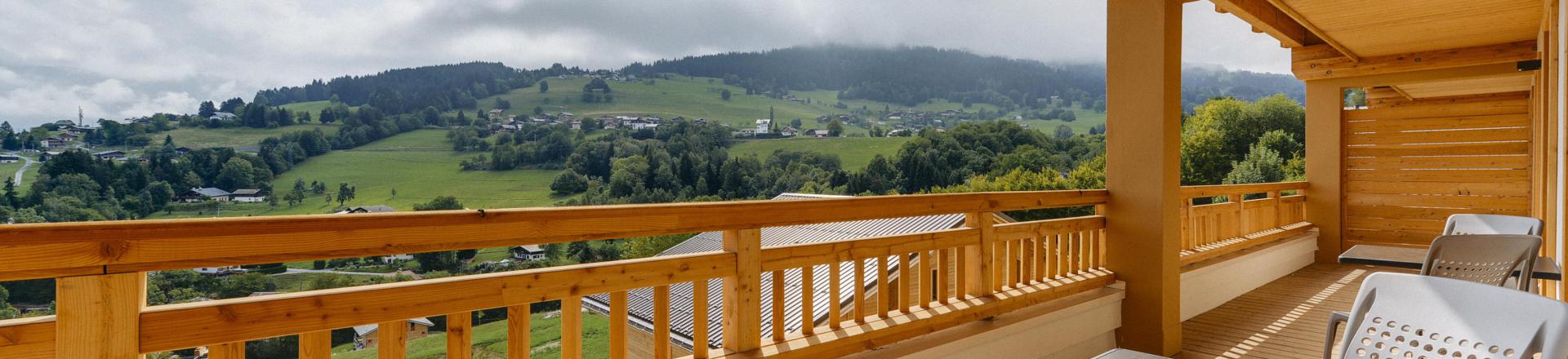 Location au ski Résidence les Fermes du Mont Blanc - Combloux - Balcon