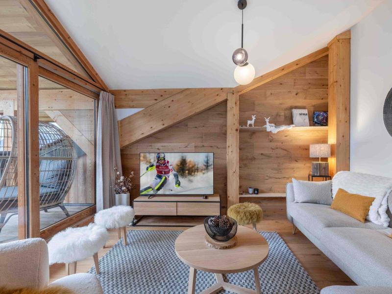 Ski verhuur Appartement 3 kamers 6 personen (142) - Anémone - Courchevel - Woonkamer